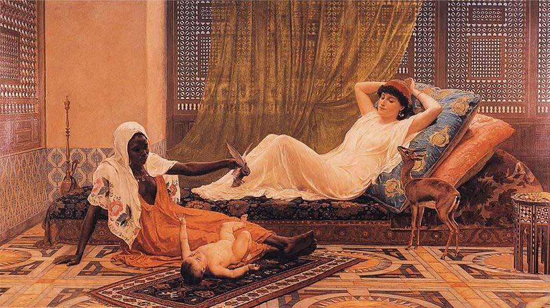 Frederick Goodall A New Light in the Harem Norge oil painting art